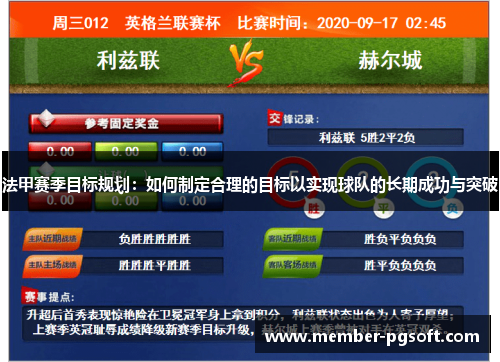 法甲赛季目标规划：如何制定合理的目标以实现球队的长期成功与突破