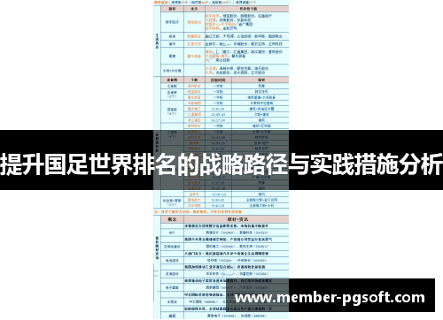提升国足世界排名的战略路径与实践措施分析